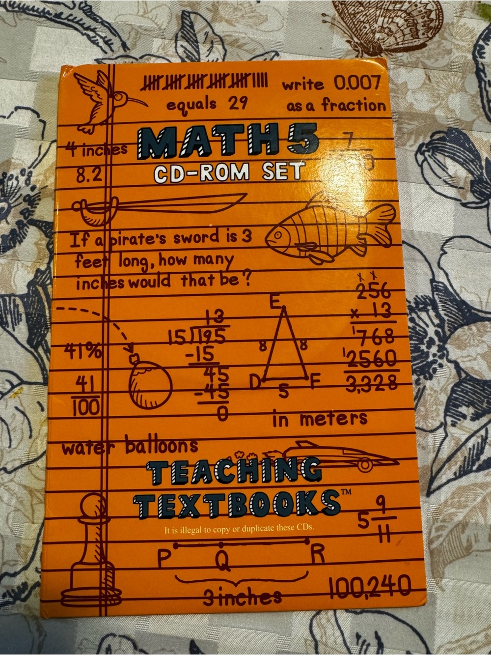 Teaching Textbooks Math 5 CD-ROM Set Homeschool Curriculum Complete 4 Discs